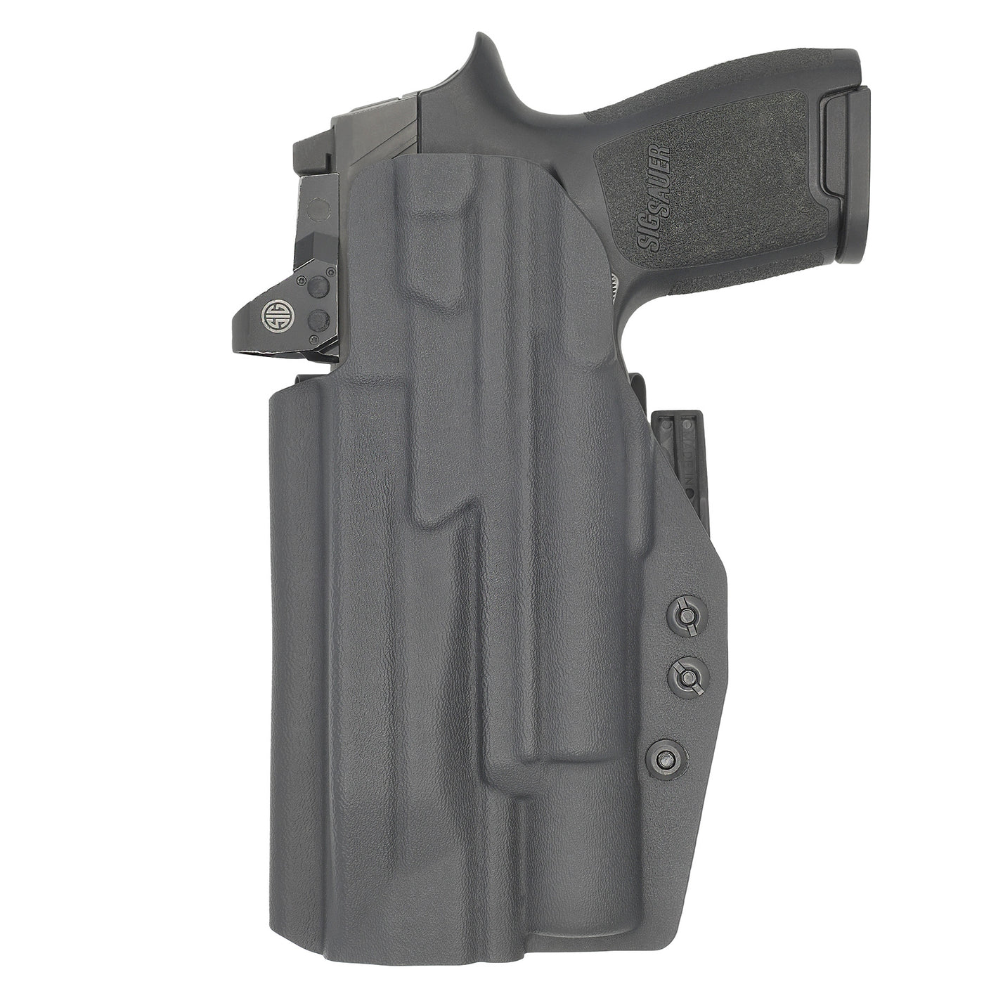 C&G Holsters Quickship IWB ALPHA UPGRADE Tactical H&K 45/c Surefire X300 in holstered position back view