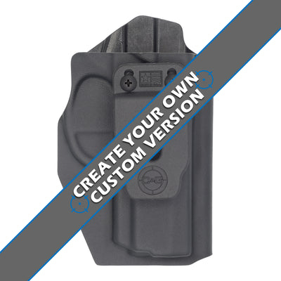 C&G Holsters Custom Covert IWB kydex holster for Sig P320sc in black front view with overlay