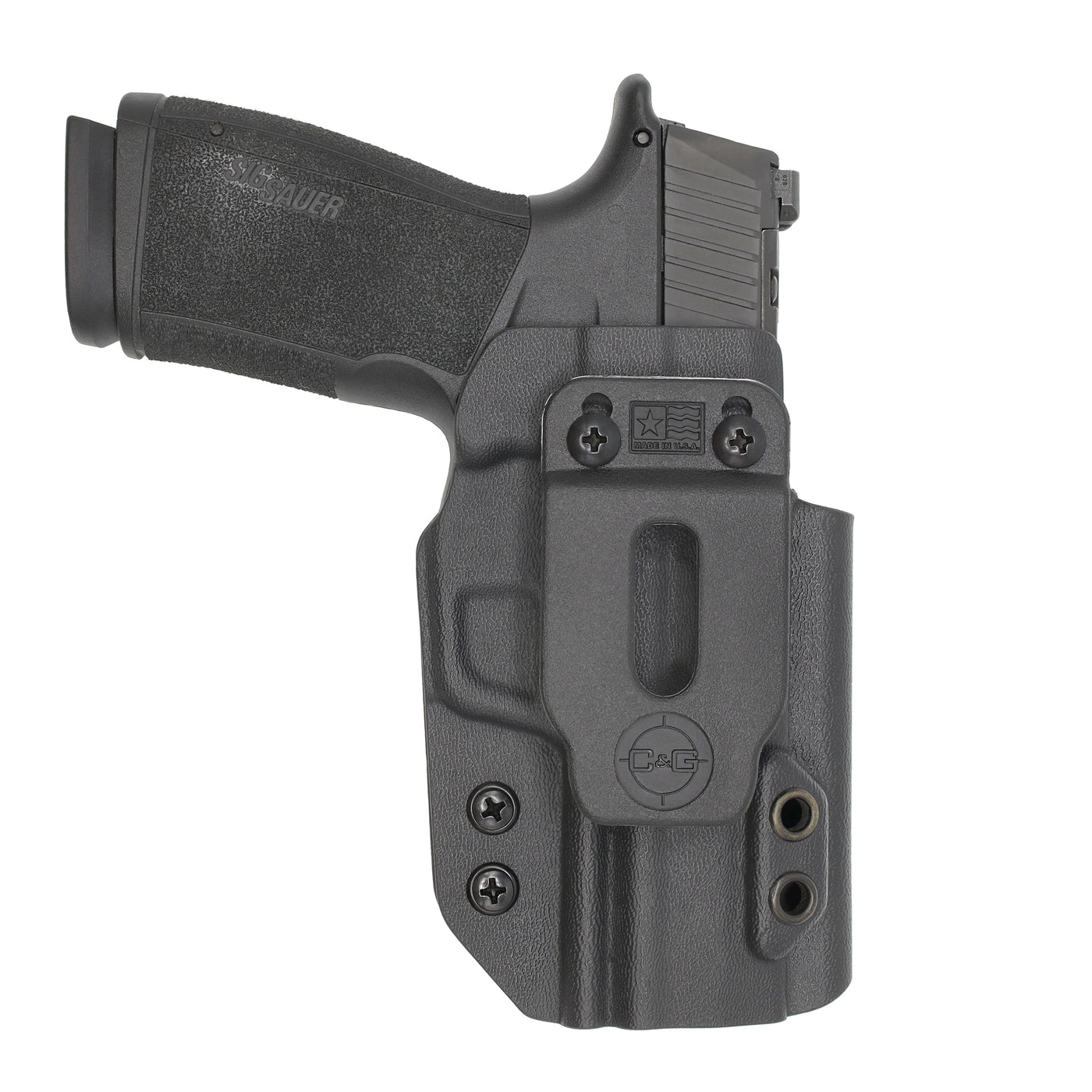 C&G Holsters custom IWB Covert SIG P365 XMacro in holstered position