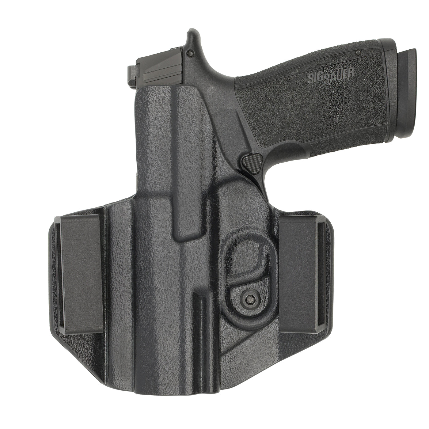 C&G Holsters custom OWB Covert SIG P365 XMacro in holstered position back view