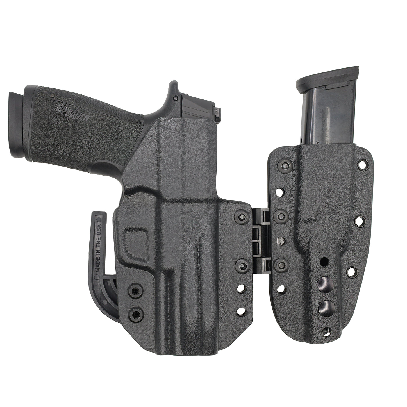 C&G Holsters custom MOD1 P365-XMACRO holstered LEFT HAND back view