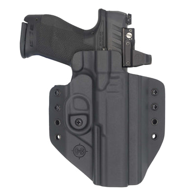 Walther PDP 5 inch with Leopold Delta Point red dot OWB holster by C&G Holsters holstered