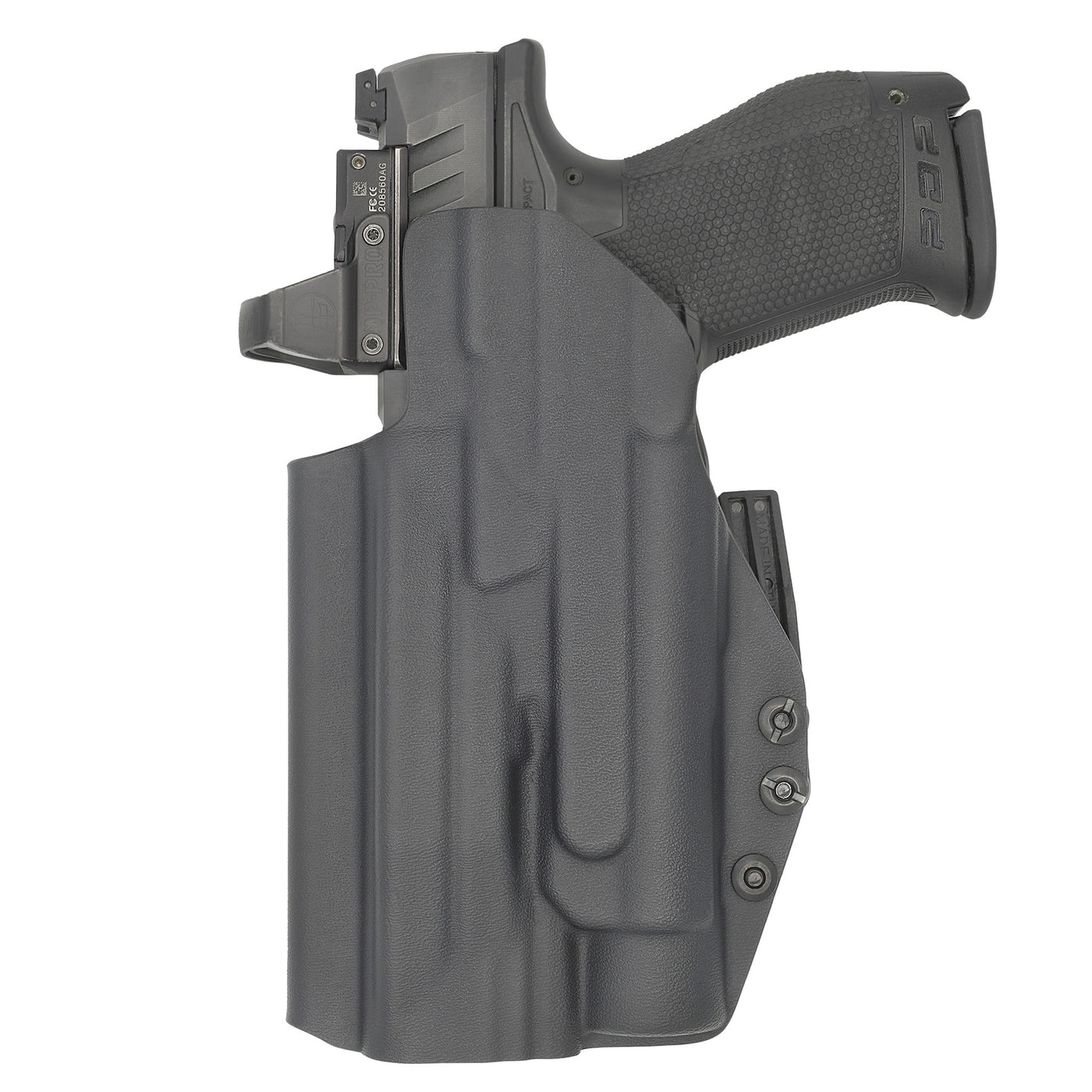 C&G Holsters quickship IWB Tactical ALPHA UPGRADE CZ Shadow 2 Streamight TLR1 in holstered position back view