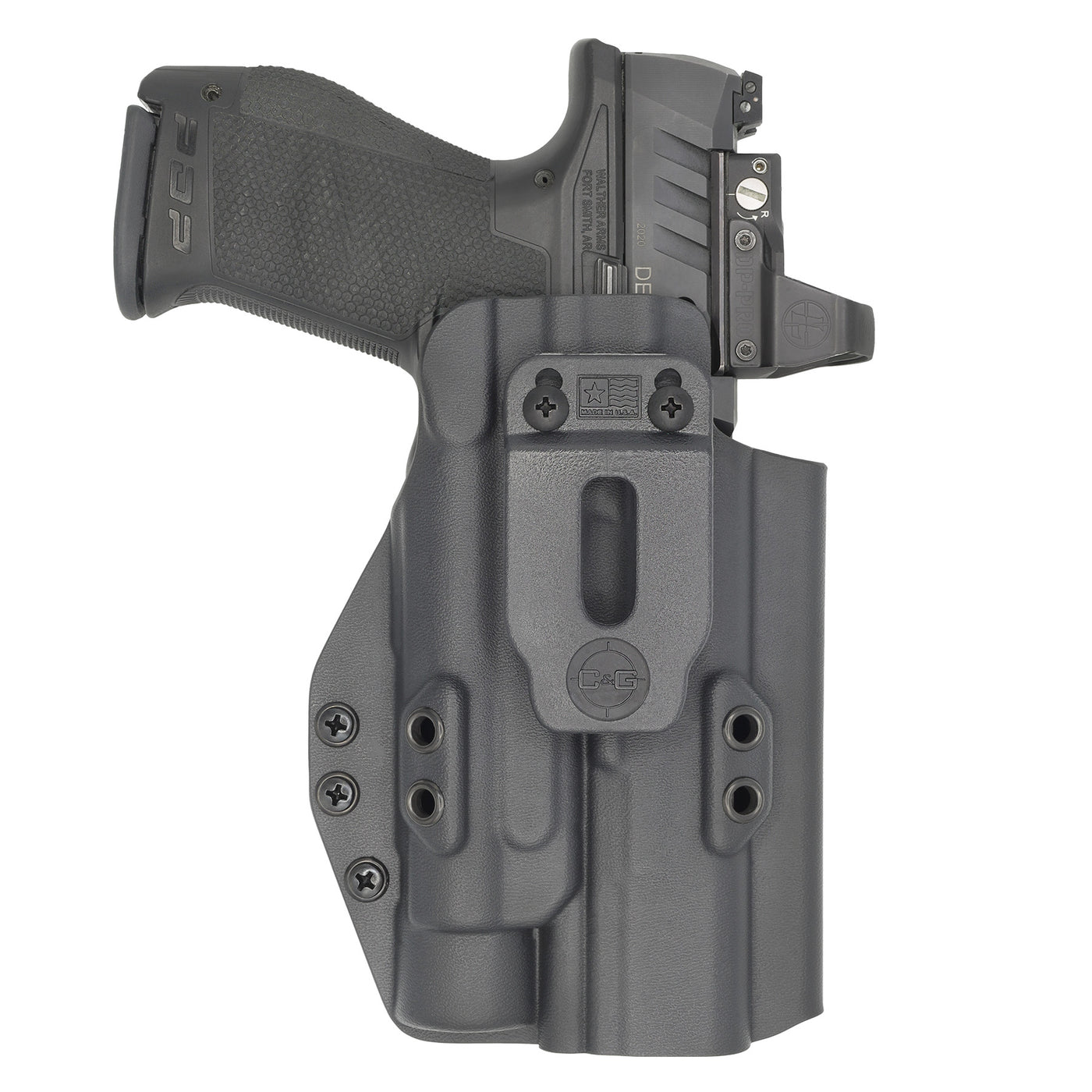 C&G Holsters custom IWB Tactical H&K VP9/sk Streamlight TLR1 in holstered position