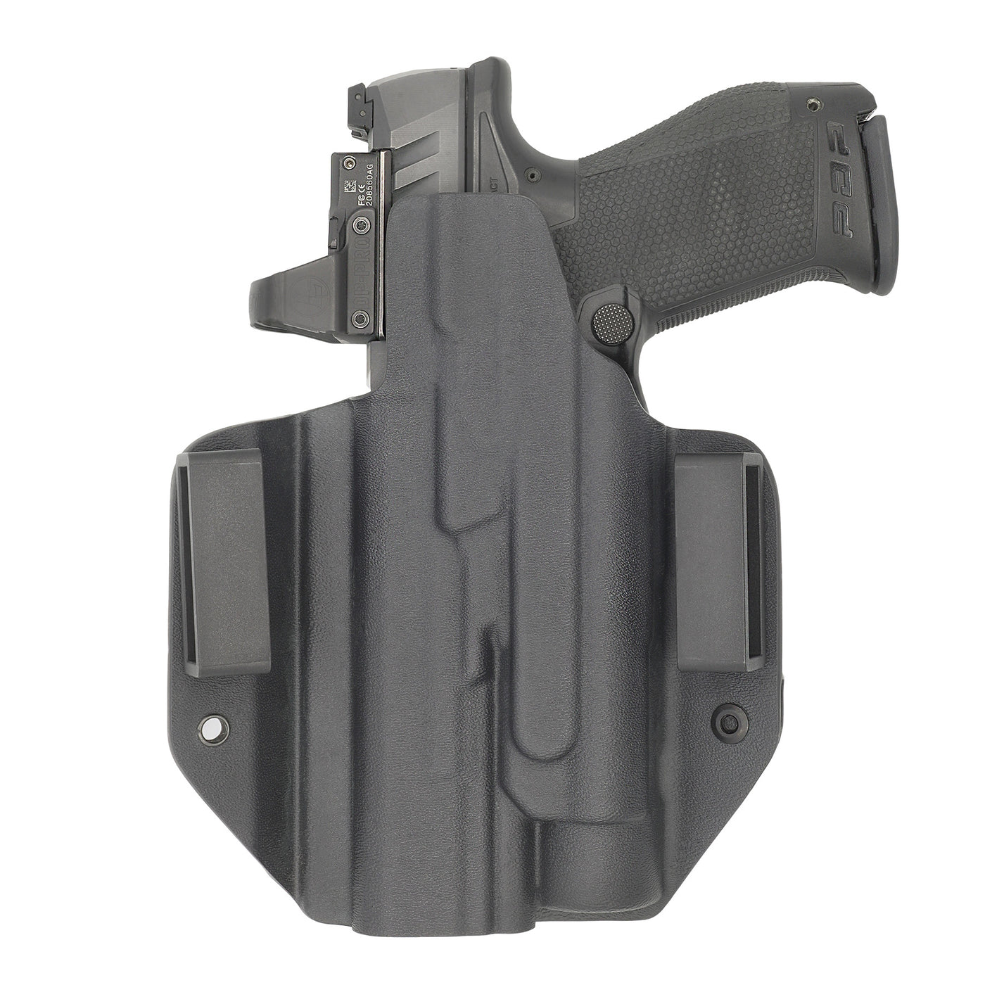 C&G Holsters custom OWB Tactical H&K VP9/sk Streamlight TLR1 in holstered position back view