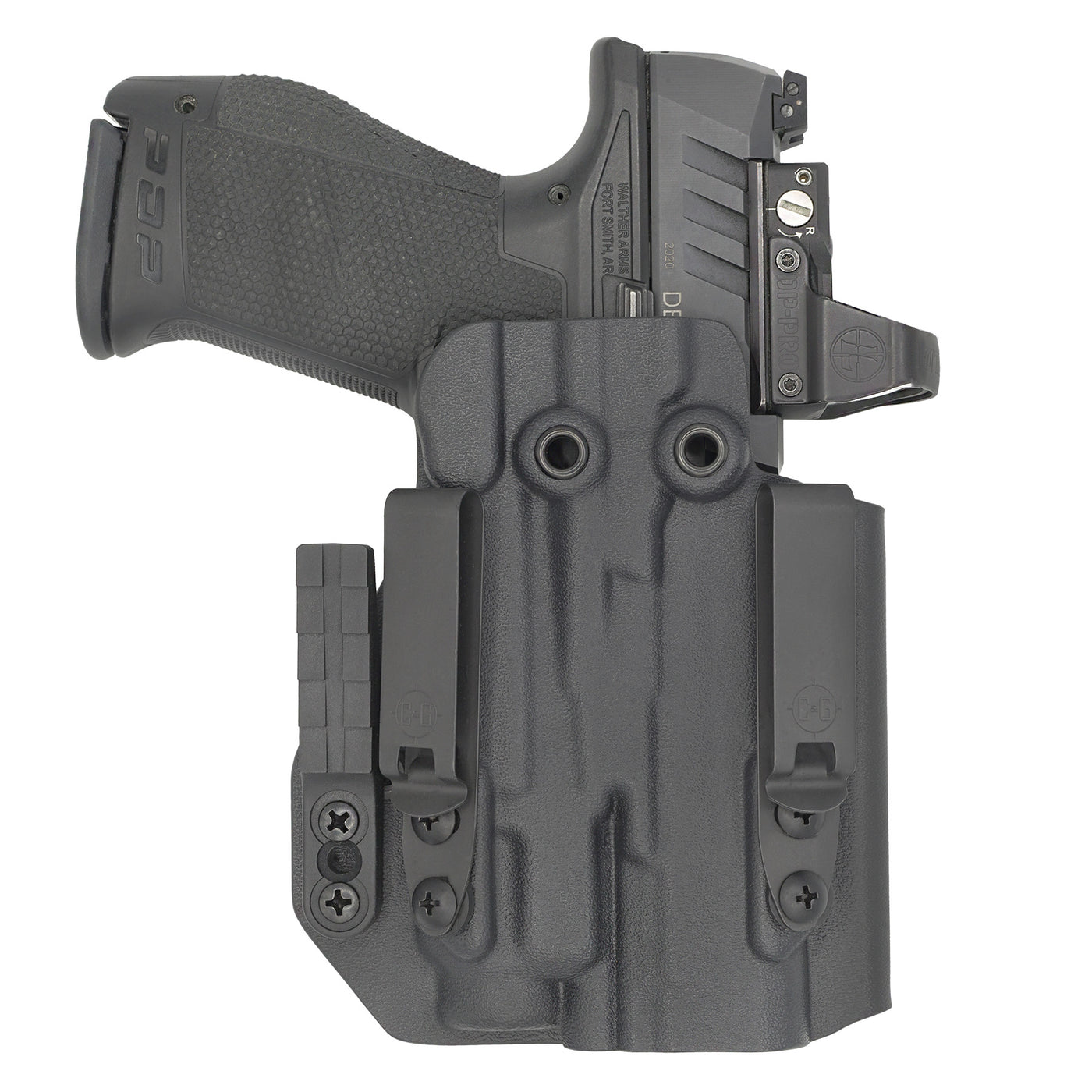 C&G Holsters custom IWB ALPHA UPGRADE Tactical H&K VP9/sk Streamlight TLR7/a in holstered position