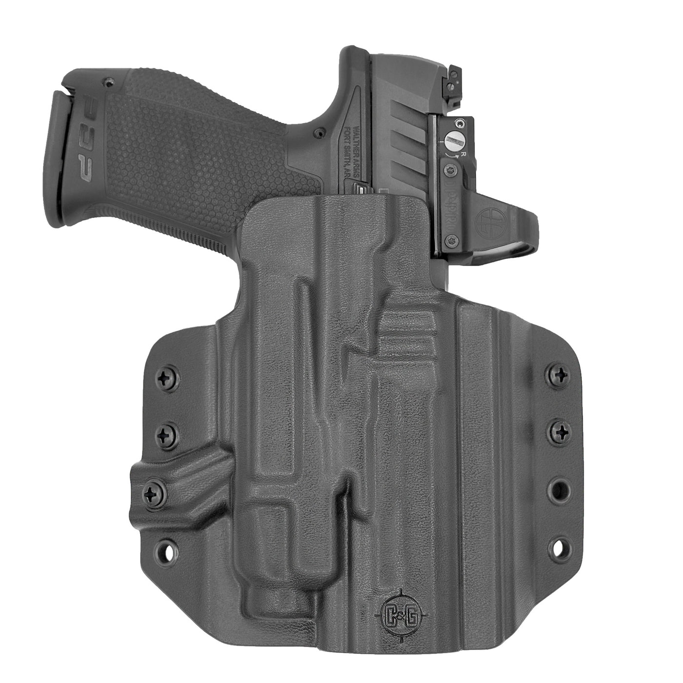 C&G Holsters custom OWB Tactical H&K p30/sk streamlight tlr7/a in holstered position