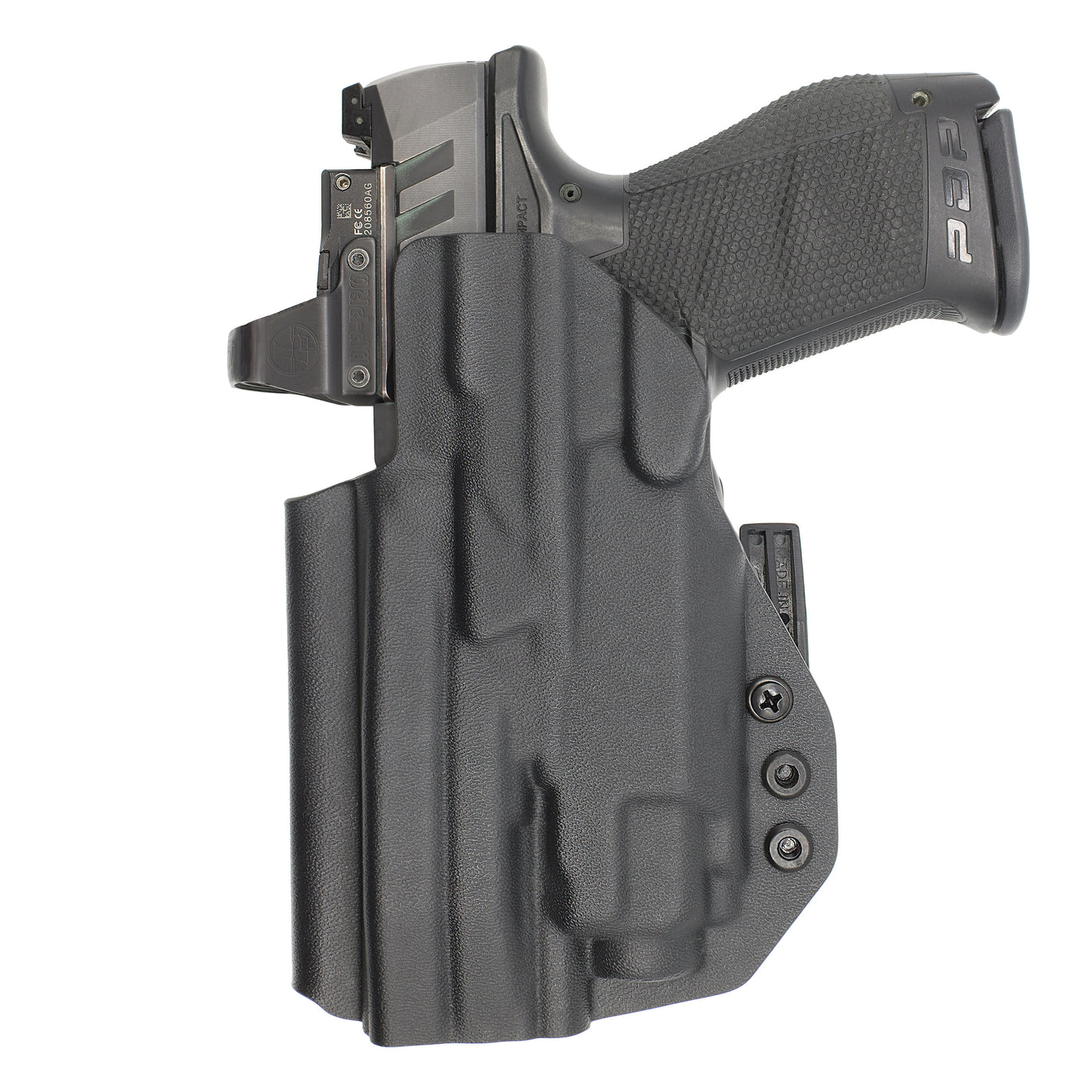 C&G Holsters quickship IWB ALPHA UPGRADE Tactical H&K P30/sk streamlight TLR8 holstered back view