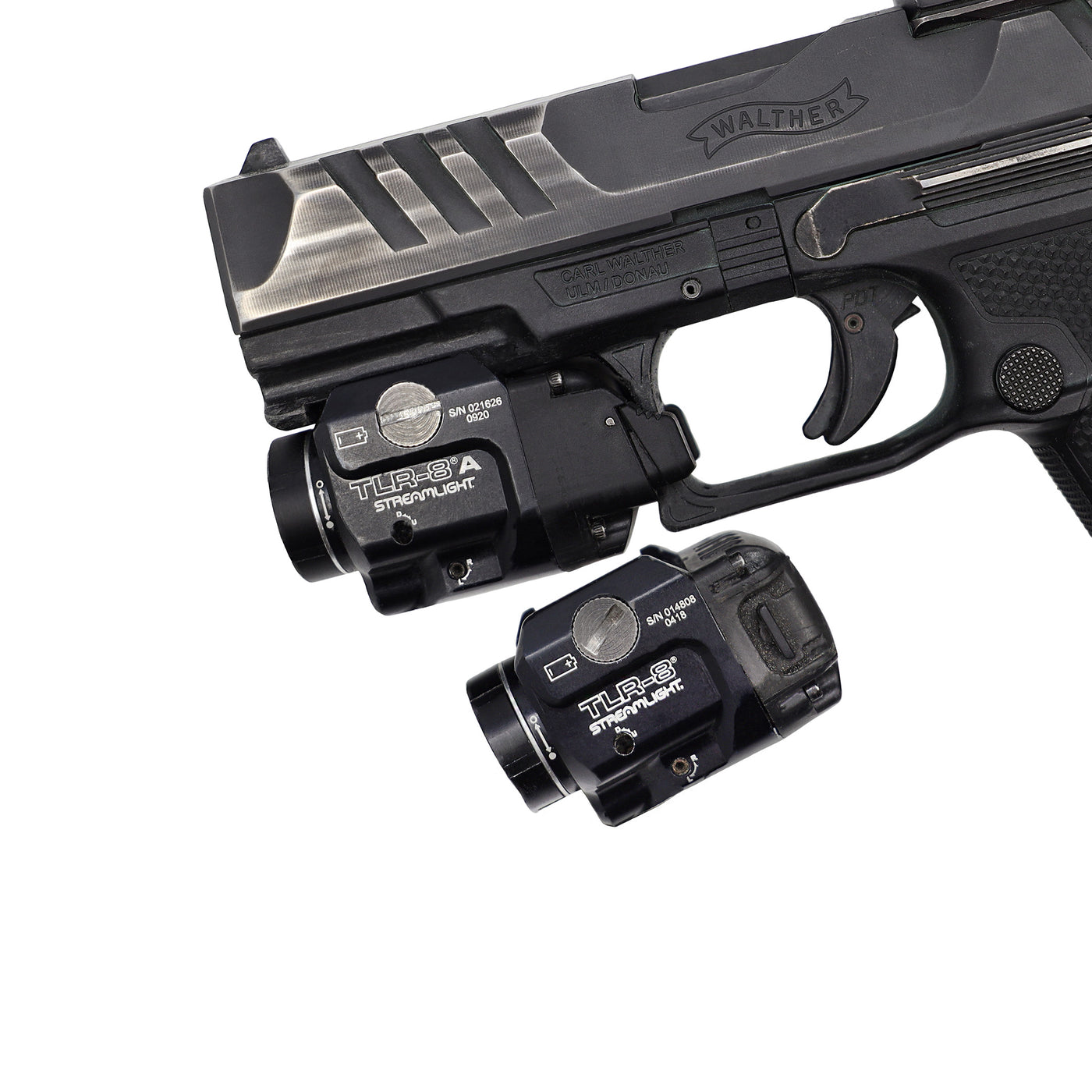 Walther PDP firearm with streamlight TLR8 weapon light