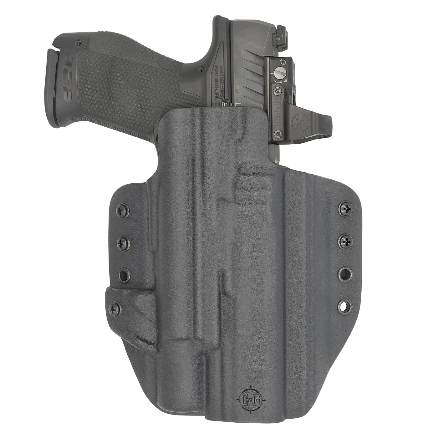 C&G Holsters custom OWB Tactical H&K VP9 Surefire X300 in holstered position