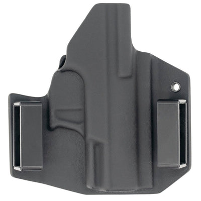 This is a C&G Holsters Covert series outside the waistband for the Walther PK380 (rear view) in right hand.