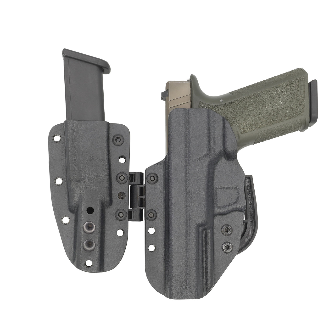 C&G Holsters Quickship AIWB covert MOD1 Poly80 c/v2 in holstered position back view