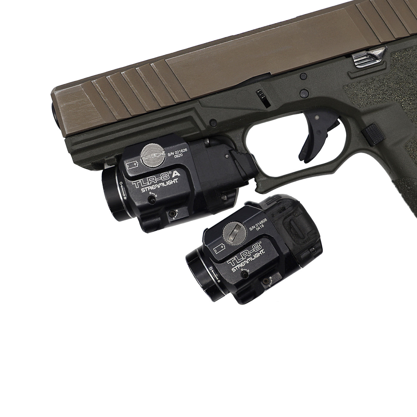 Polymer80 firearm with streamlight TLR8 weapon light