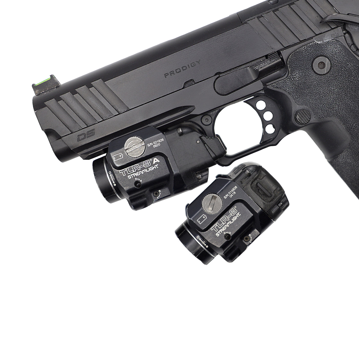 1911 DS Prodigy firearm with streamlight TLR8 weaponlight