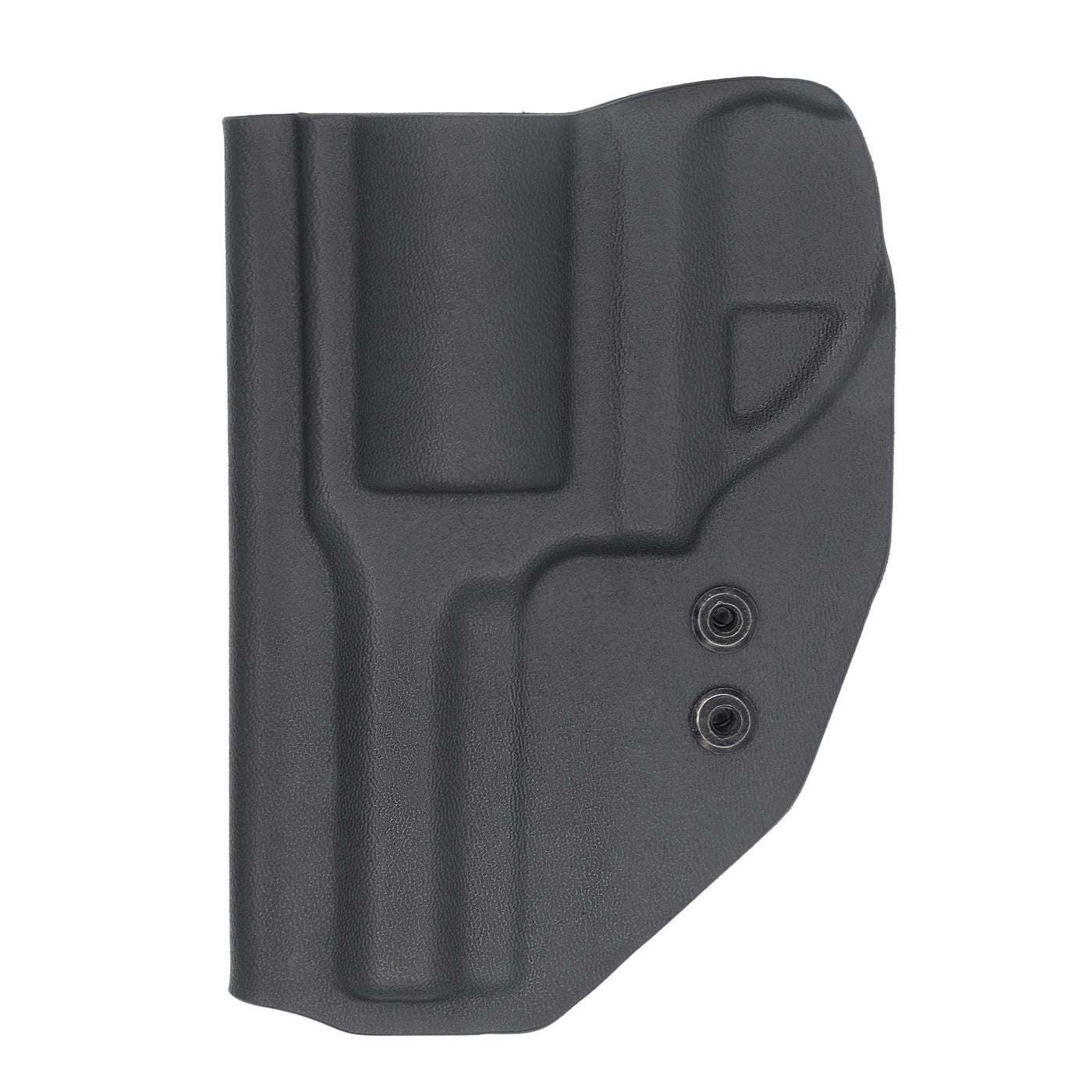This is the C&G Holsters Covert series inside the waistband holster for the Ruger LCR revolver in right hand, black in color and rear view.