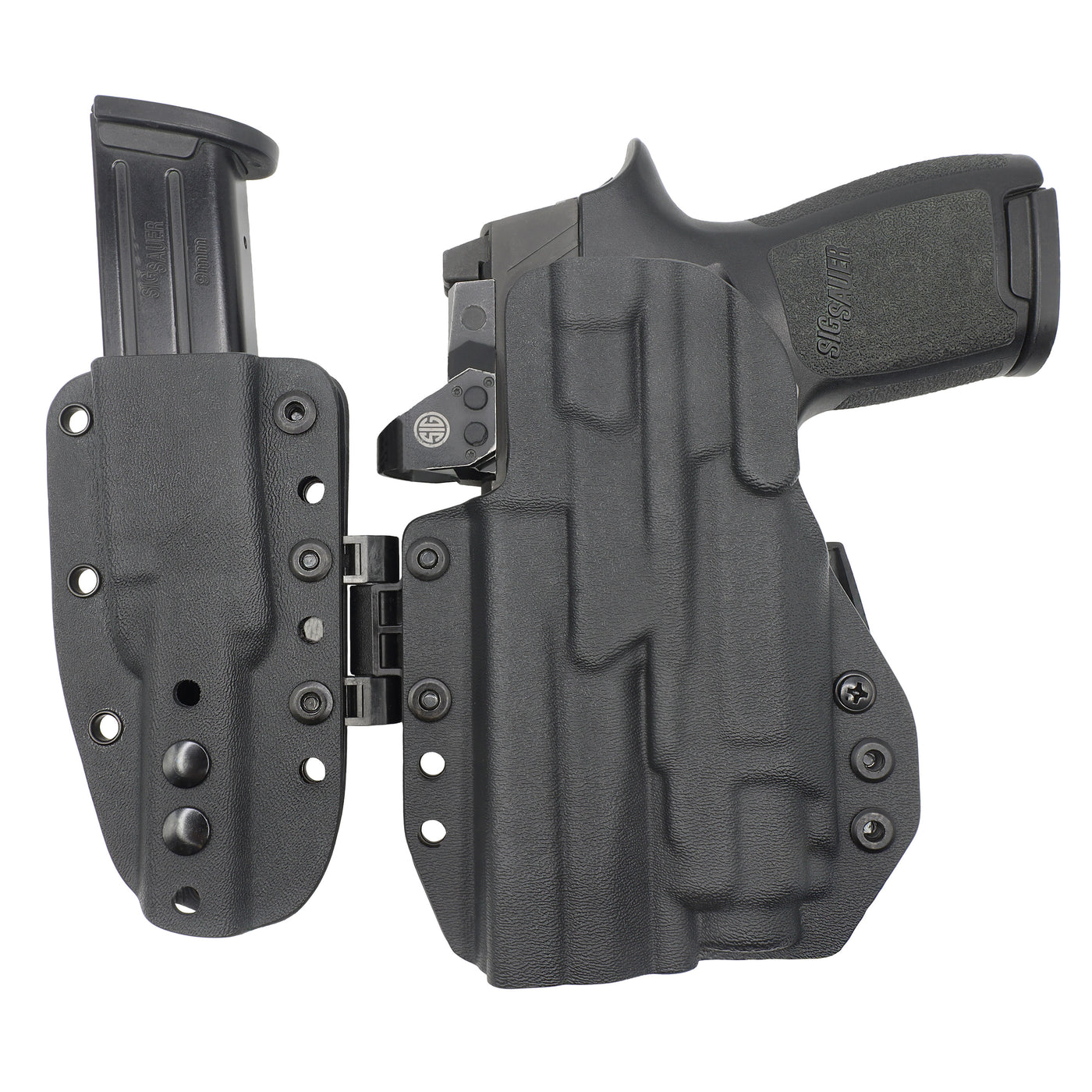 C&G Holsters Quickship AIWB MOD1 LIMA SIG P320 Streamlight TLR8 holstered back view