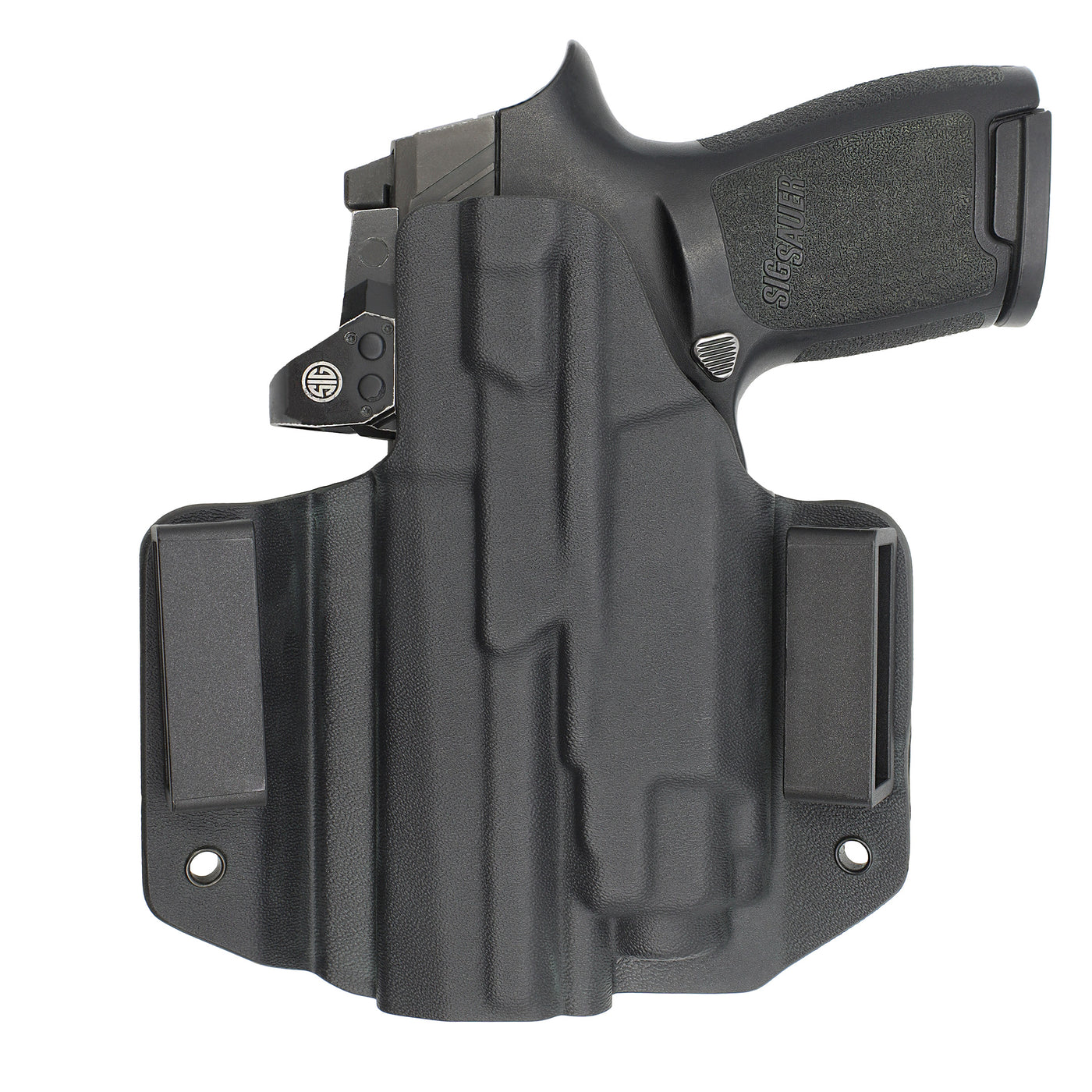 C&G Holsters custom OWB Tactical SIG P320 streamlight TLR8 holstered back view