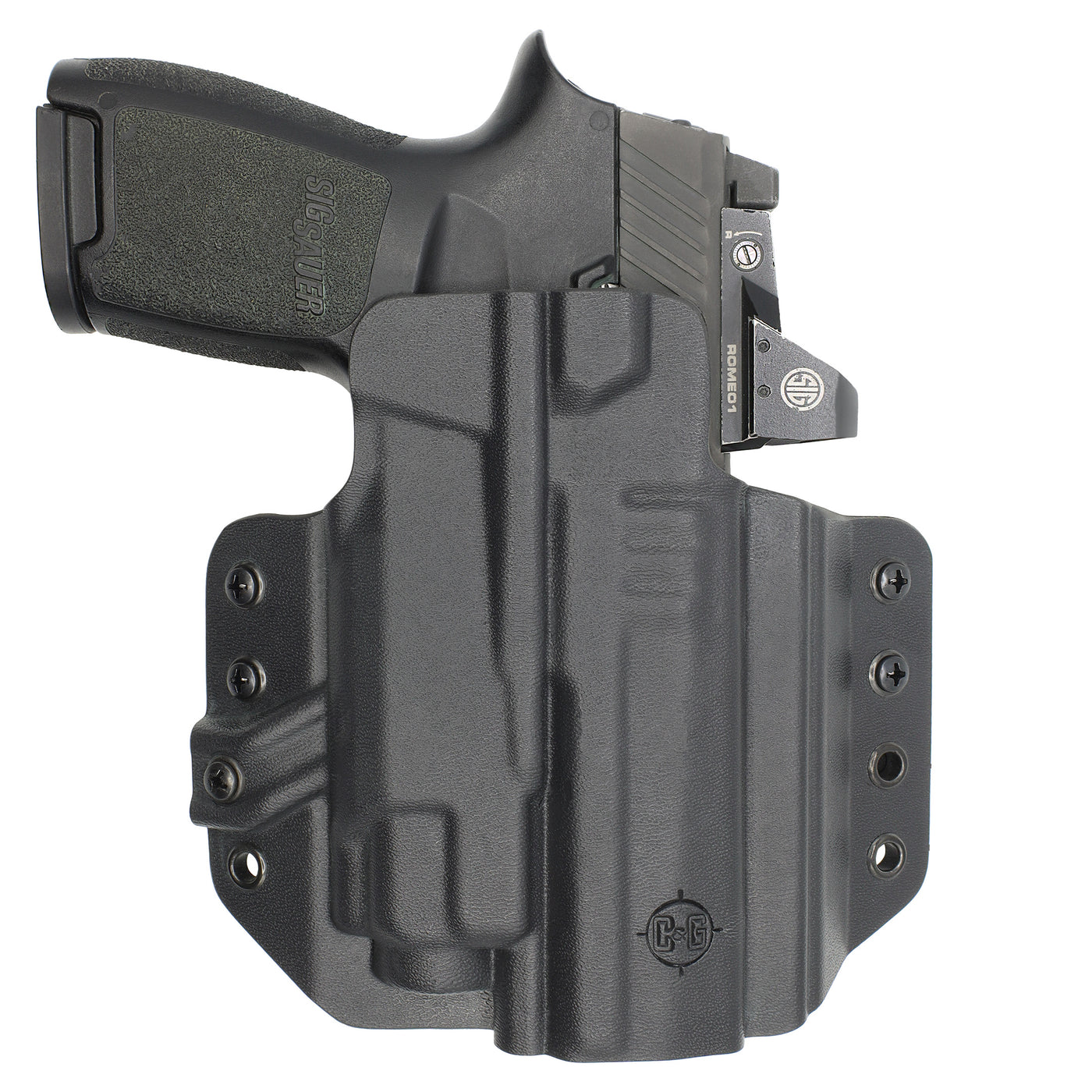 C&G Holsters custom OWB Tactical IWI Masada streamlight TLR8 holstered