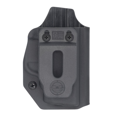 C&G Holsters quick ship Covert IWB kydex holster for Smith & Wesson Bodyguard 380 in black front view without gun