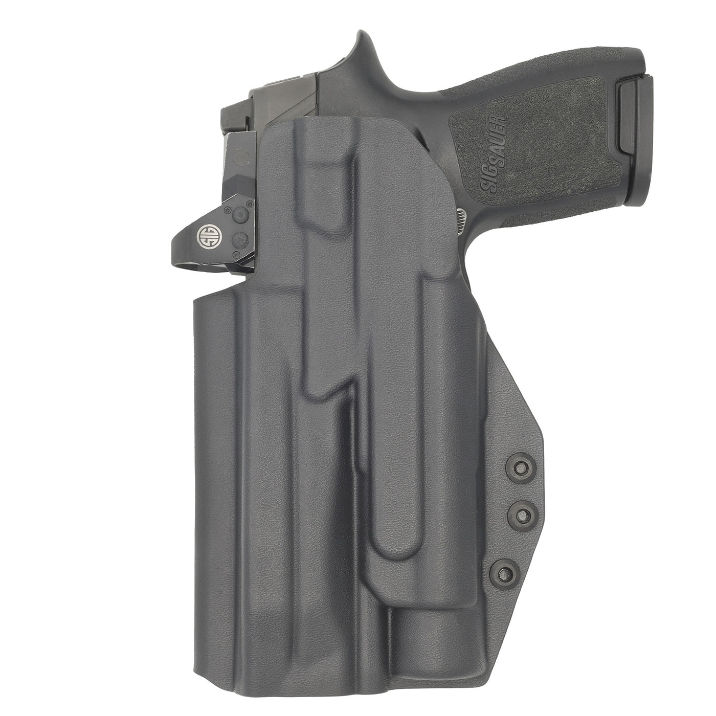 C&G Holsters quickship IWB Tactical FNX45T Streamlight TLR-1 in holstered position back view