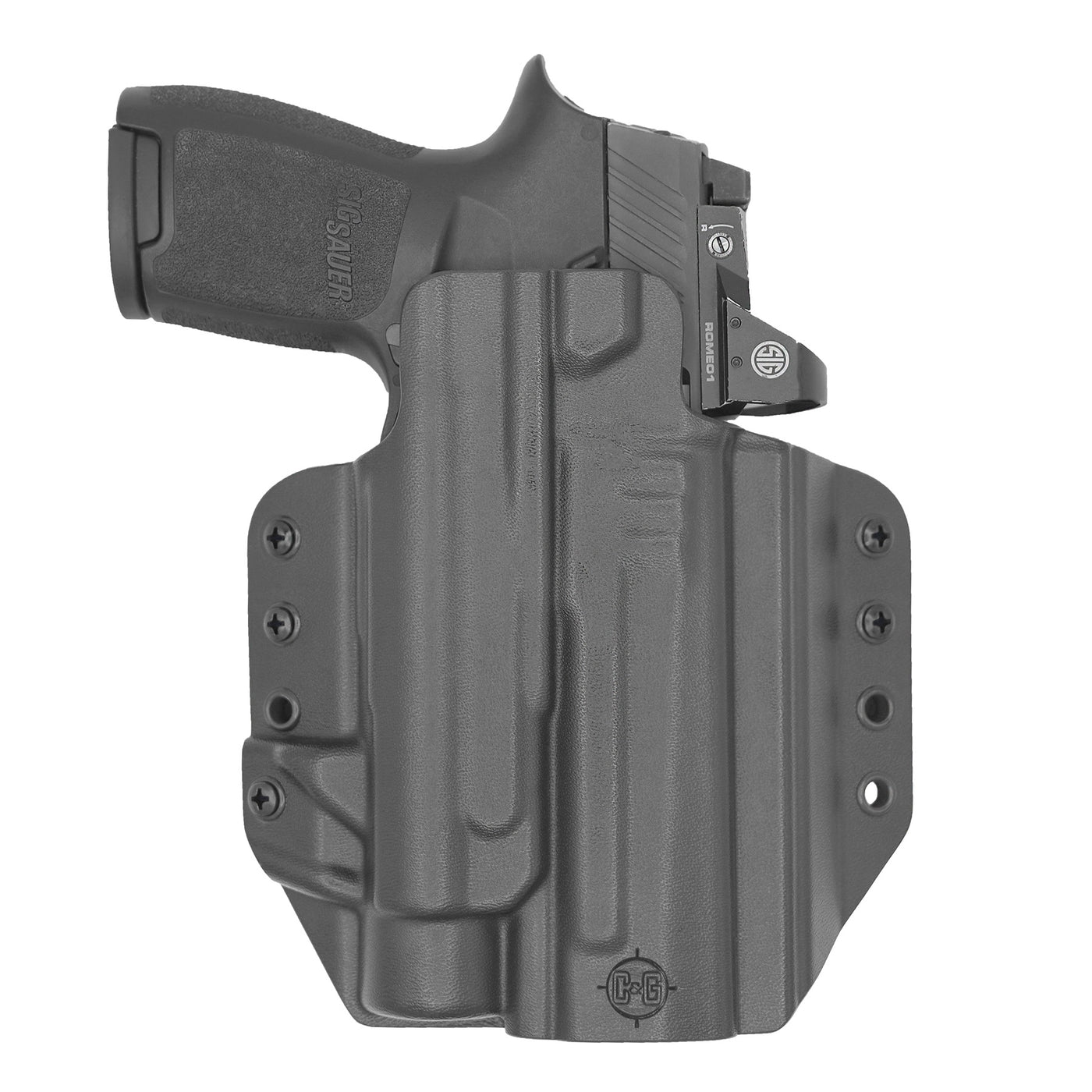 C&G Holsters Custom OWB Tactical SIG P320 Streamlight TLR1/HL in holstered position