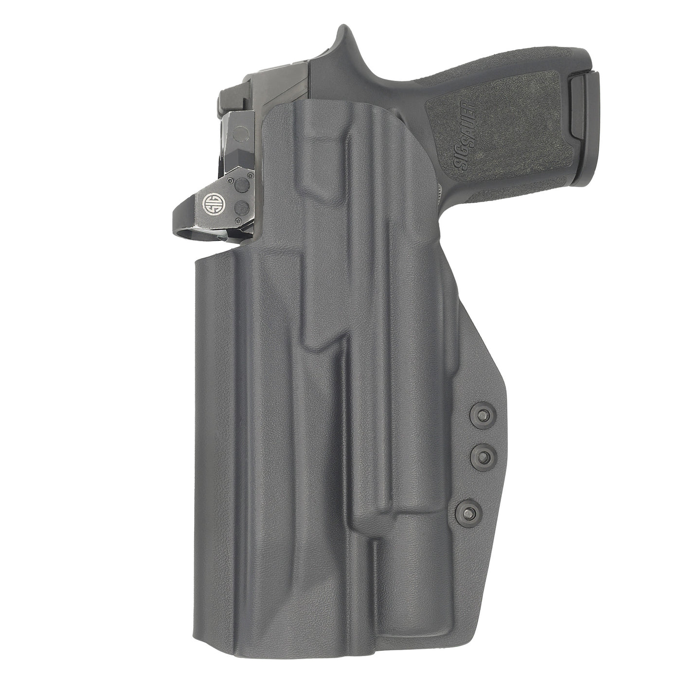 C&G Holsters quickship IWB Tactical FNX 45T Surefire X300 in holstered position back view