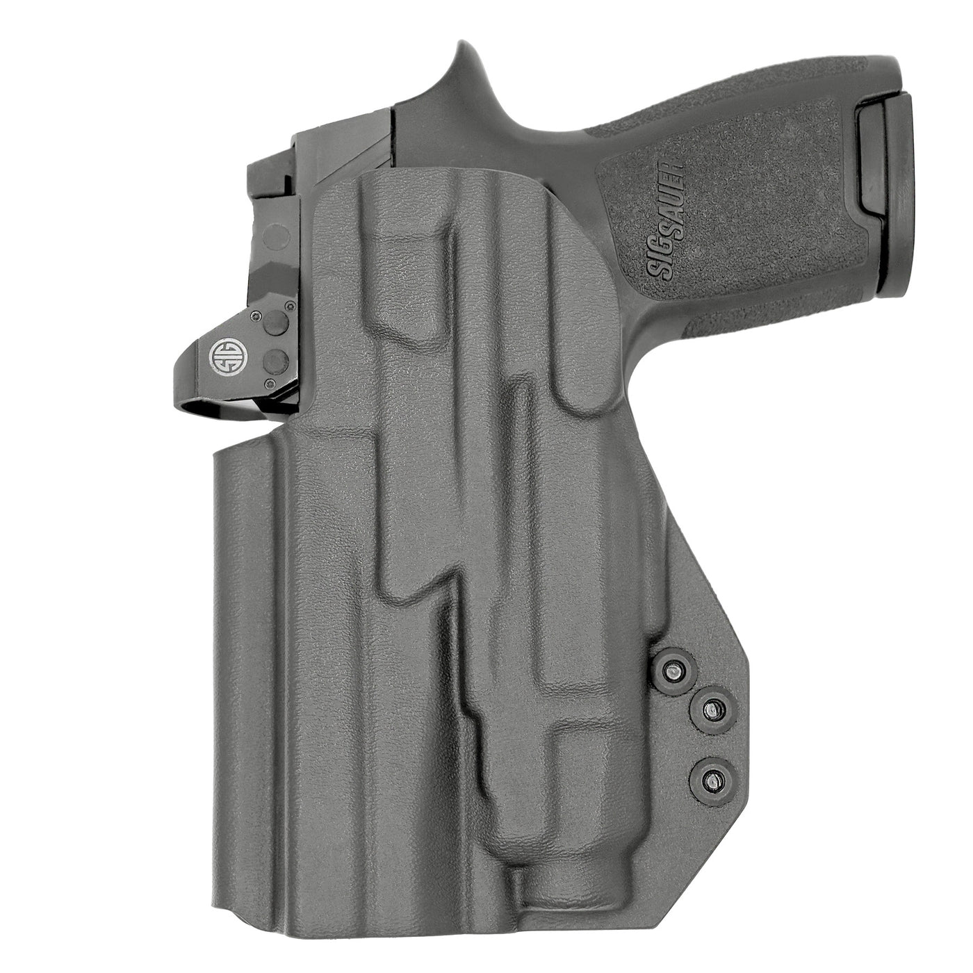 C&G Holsters Quickship IWB Tactical Sig P320/c Streamlight TLR7/a in holstered position back view