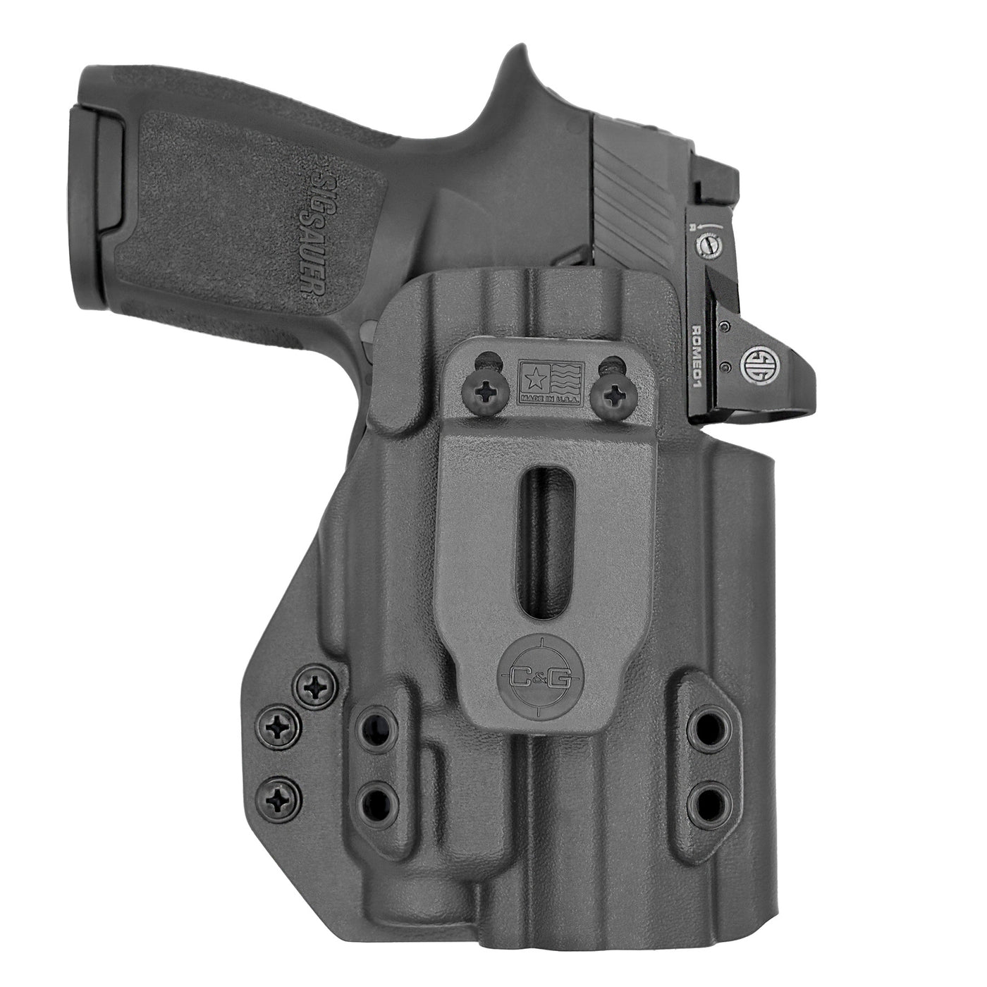 C&G Holsters quickship IWB Tactical Masada Streamlight TLR7/a in holstered position