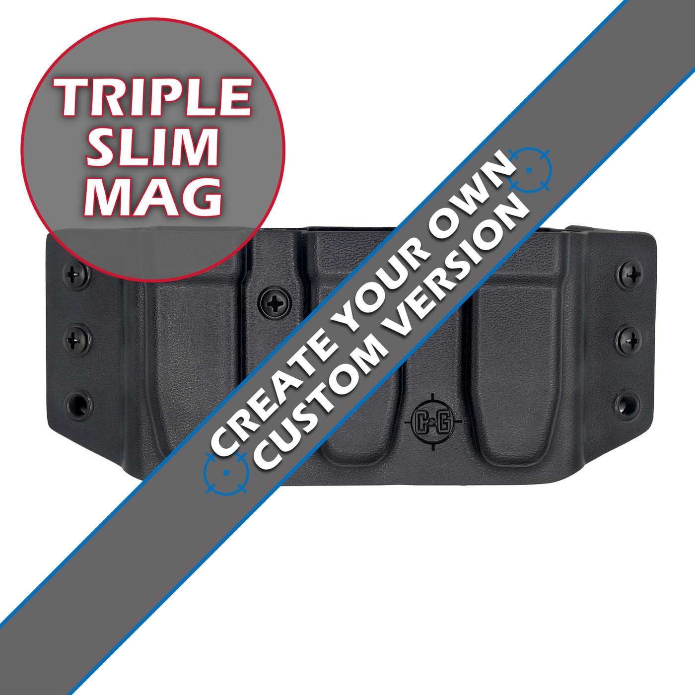C&G Holsters Custom OWB triple slim magazine holder