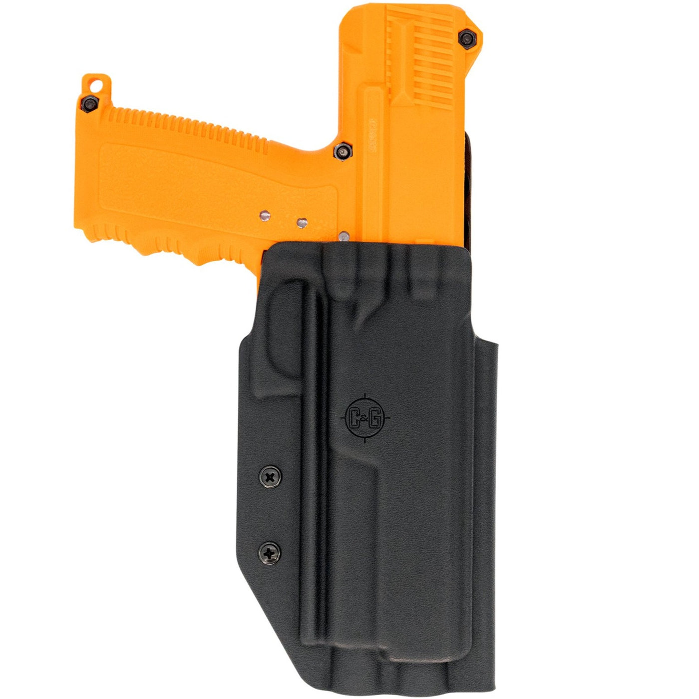 This is the C&G Holsters oustide the waistband holster for the Tippman TiPX and Misson Less Lethal TRP. 