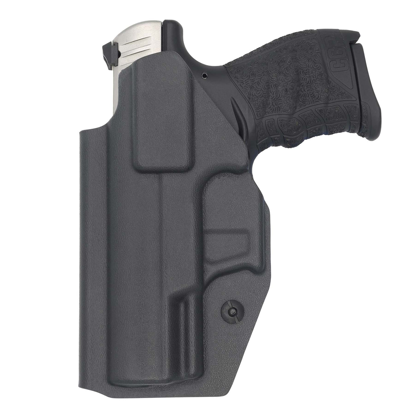 C&G Holsters IWB inside the waistband Holster for the Walther CCP holstered position rear view