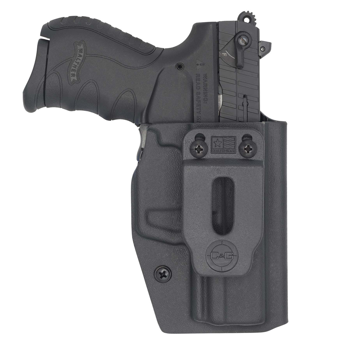 This is the C&G Holsters Covert series (IWB) inside the waistband Holster for the Walther PK380 with the gun right hand.