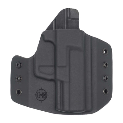This is a C&G Holsters Covert series outside the waistband for the Walther PK380 in right hand.