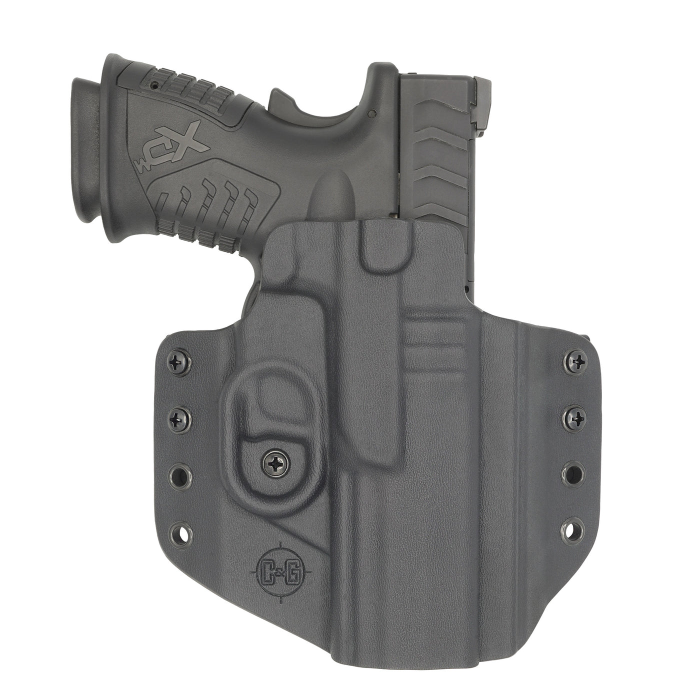 C&G Holsters custom OWB Covert Springfield XD-M Elite 4.5" OSP in holstered position