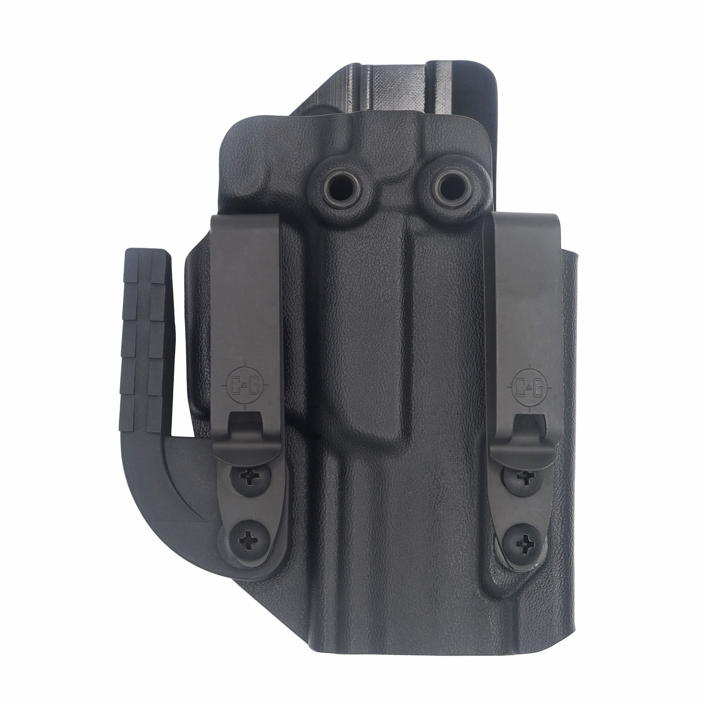 This is the Alpha upgraded quickship C&G Holsters inside the waistband holster for the Springfield XDm OSP Compact Dragonfly 3.6" with the Darkwing claw and DCC Mod4 clips.