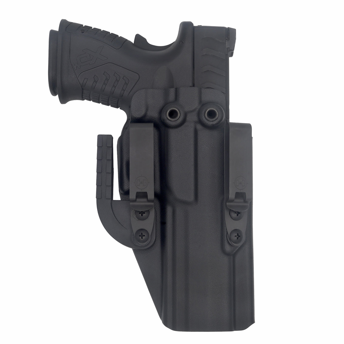 C&G Holsters Quickship IWB ALPHA UPGRADE Covert Springfield XDm 5.25" in holstered position
