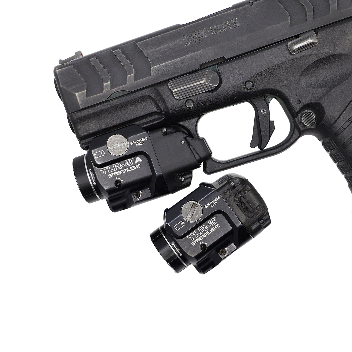 Springfield XDM firearm with Streamlight TLR8 weapon light