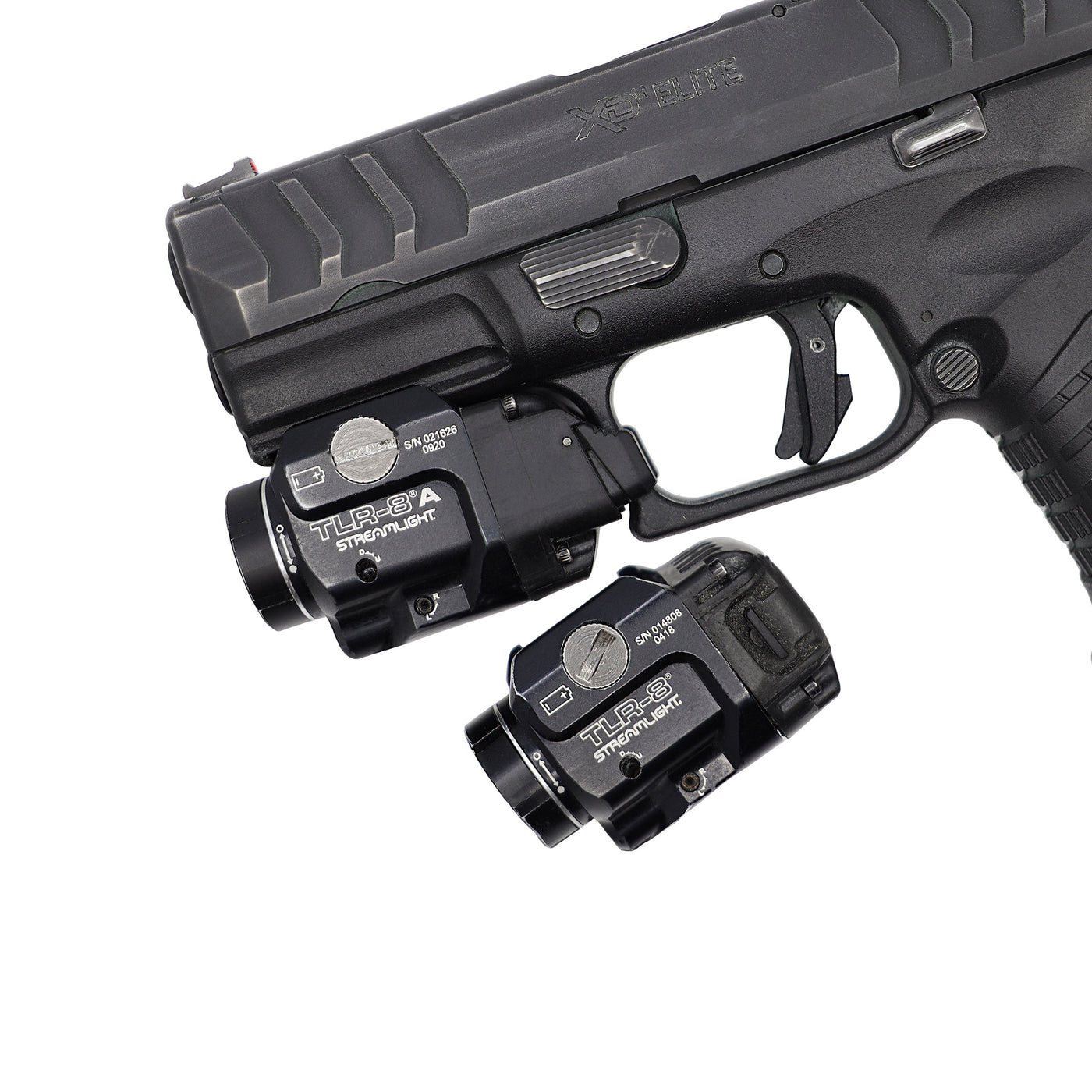 Springfield XDM firearm with streamlight TLR8