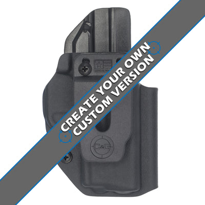 C&G Holsters custom Covert IWB kydex holster for Springfield Xds 3.3 in black with custom overlay