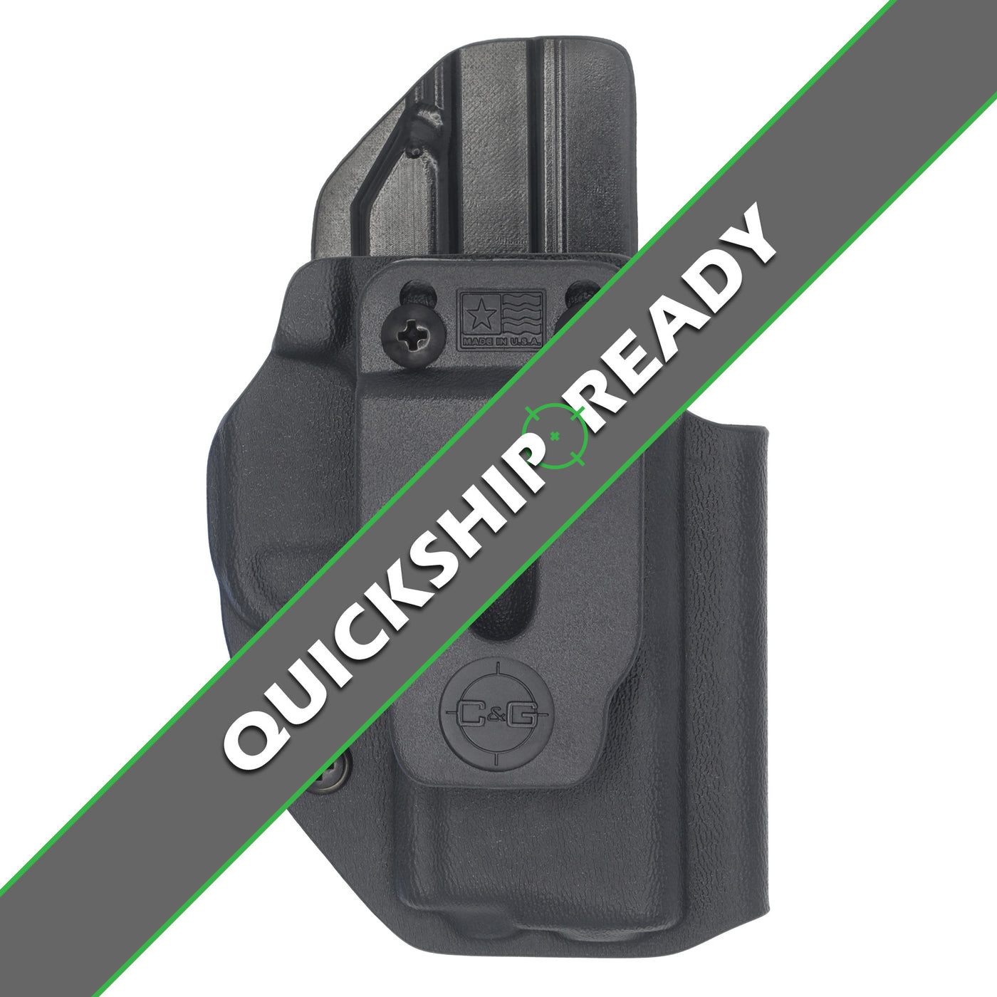 C&G Holsters quick ship Covert IWB kydex holster for Springfield Xds 3.3 inch with quick ship overlay