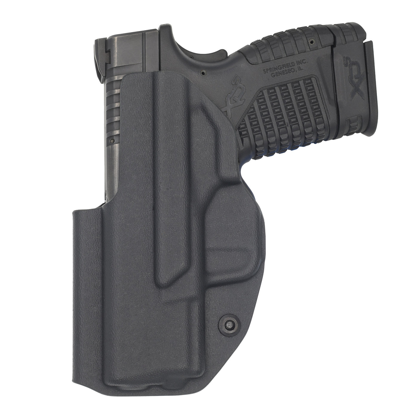 C&G Holsters quick ship Covert IWB kydex holster for Sprindfield XDs 3.3 in black rear view