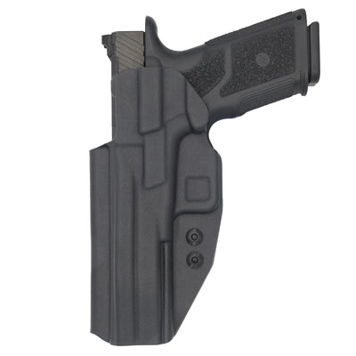 ZEV Technologies OZ9 in a C&G Holsters Inside the waistband Covert holster in right hand holstered rear view