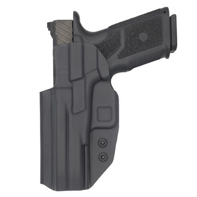 ZEV Technologies OZ9c in a C&G Holsters Inside the waistband Covert holster in right hand holstered rear view